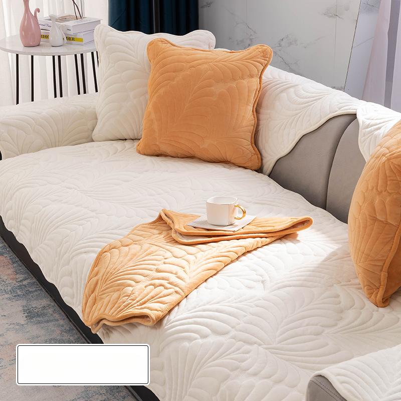 

Подушка для дивана, универсальная кожаная нескользящая скандинавская простая утолщенная подушка на четыре сезона, зимняя плюшевая подушка, чехол на спинку, полотенце 70*70cm