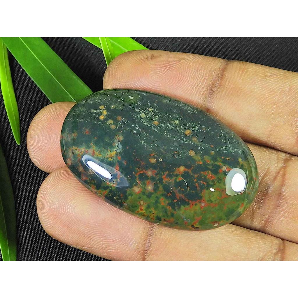 27X44X07MM Naturlig Rød Blodstein Oval Form Cabochon Løs Edelstein 71Cts. SK-3564
