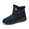 Fashion Waterproof Womens Snow Boots Winter 2024 Comfortable Warm Thick Plush Flat Ankle Boots Women Zipper Non Slip Cotton Padded Shoes