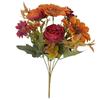 Rustic Fall Autumn Sunflower Peony Bouquet UV Resistant Silk Fake Peony Flowers  Living Room Decor