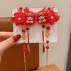 Flower Chinese New Year Headwear Bow Ancient Style Hairpin Simple Hanfu Hairpin  Children
