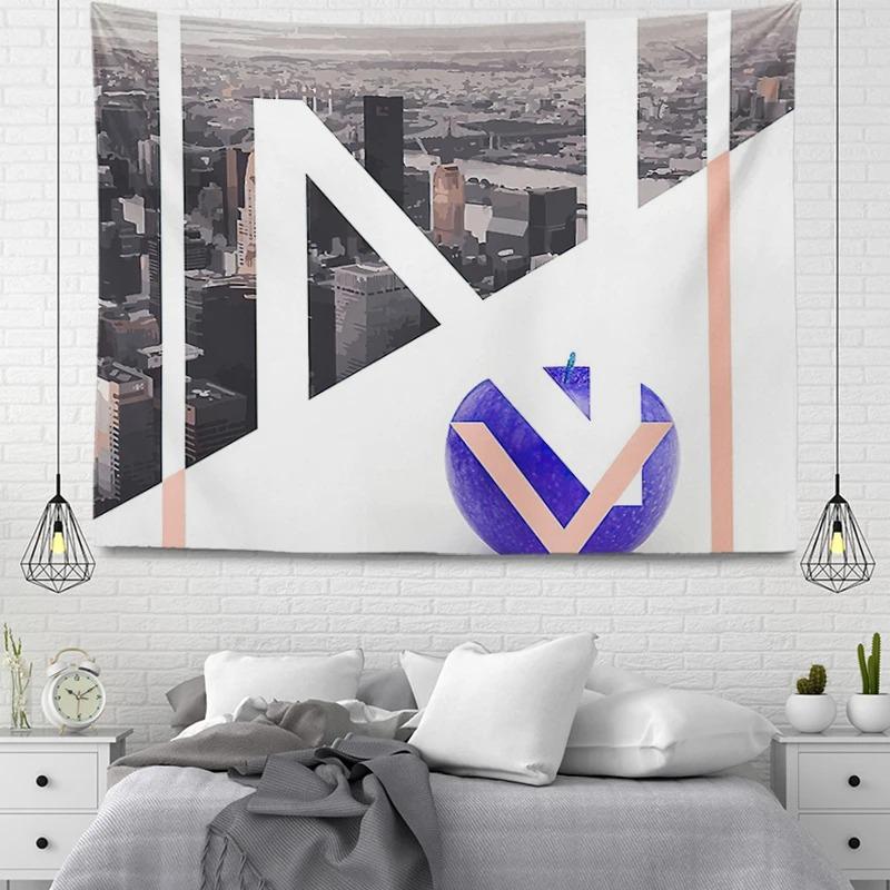 Мультфильм переулок уличного узора гобелен украшение стены дома гобелен офис гостиная — фото 7
