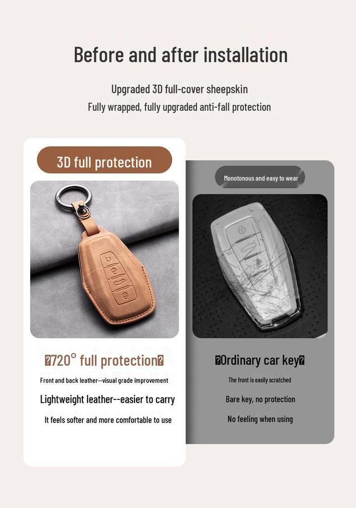 Geely Key Cover for Xingrui, Xingyue L, Binrui, Cool, Boyue, Bin Yue, Panda, Yuan Guo X6, Jiaji, Icon