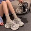Thick sole heightening my mesh breathable dad shoes women 2025 summer new Internet celebrity explosion outdoor sports and leisure shoes