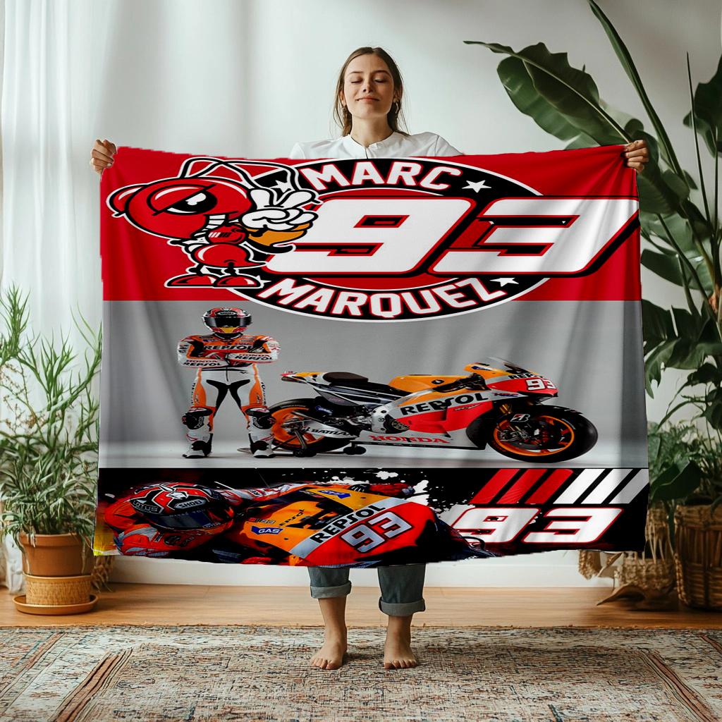 130cm×150cm Fashion Art Print 93 M-marcs Blanket Home Living Room Plush Sleeping Blanket Outdoor Car Warm Cover Blanket Bed