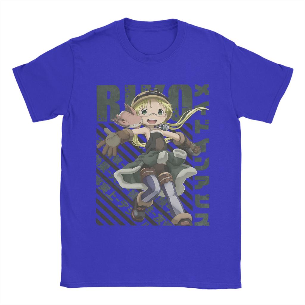 Mens T Shirt Made In Abyss - Riko T Shirts Harajuku Summer Tee Shirt Y2K Casual Pattern Cotton Clothes Gift