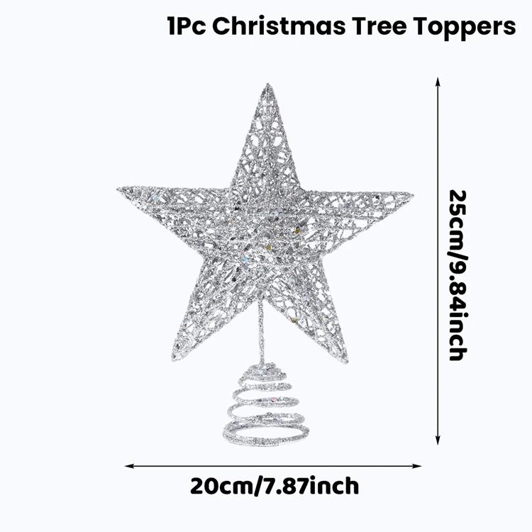Christmas Tree Top Star Merry Christmas Decoration for Home 2026 Xmas Tree Star Ornaments Navidad Happy New Year Gift 2026