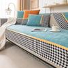 Chenille Houndstooth Sofa Cushion Four Seasons Universal Backrest Towel Cover Cloth Non-Slip Light Luxury Cushion All-Inclusive Sofa Cover