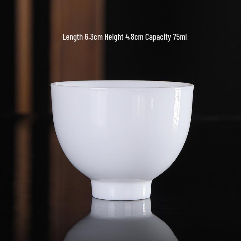 Gongfu Style High-White Porcelain Conical Tea Tasting Cup