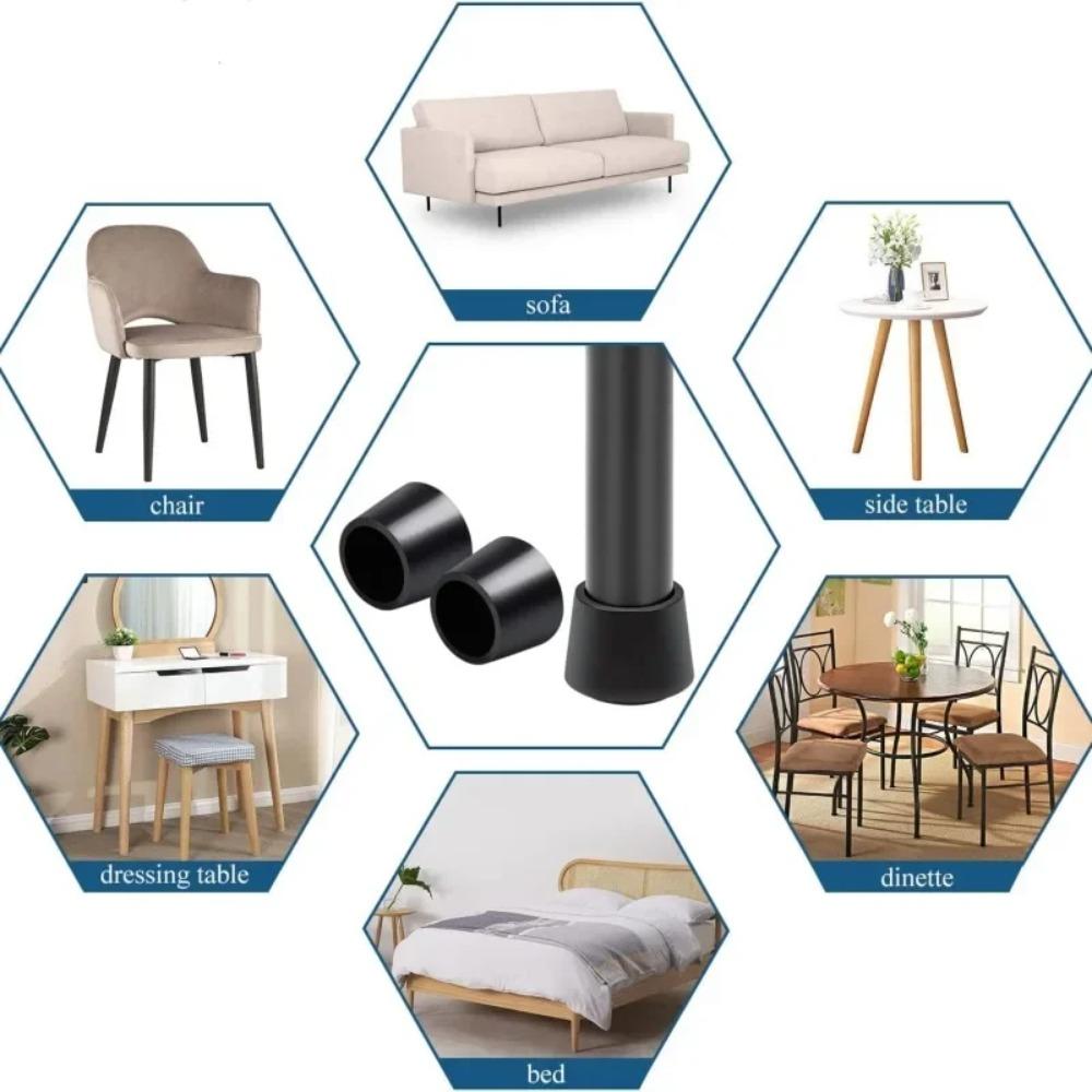 4/24pcs Chair Leg Covers Rubber Foot Protectors Furniture Table Covers Sock Plug Covers Furniture Leveling Feet Home Decoration