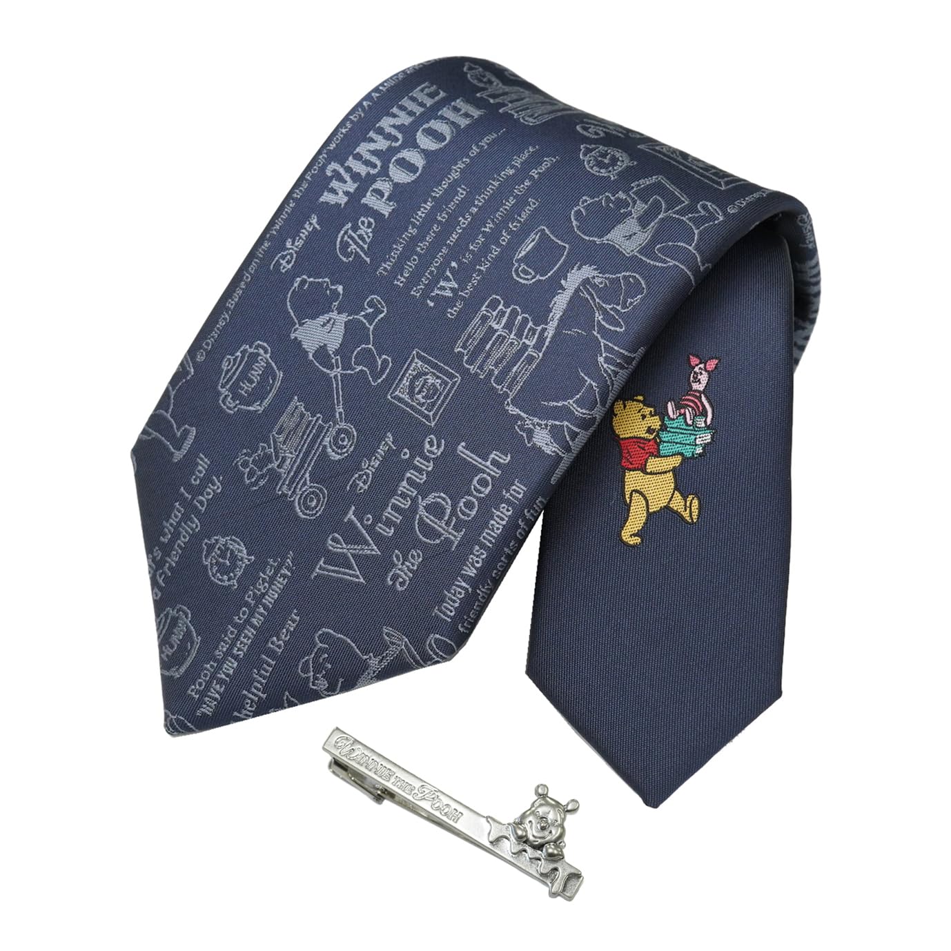 

Tie Tie Bar Box Set the Pooh Calligraphy Pattern x Hiyokkori Tie [Disney] & (Winnie Bar)