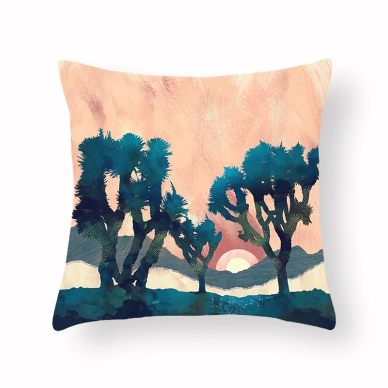 Abstract Sunrise Scenery Pillowcase Dormitory Decoration Office Living Room Sofa Home Pillowcase