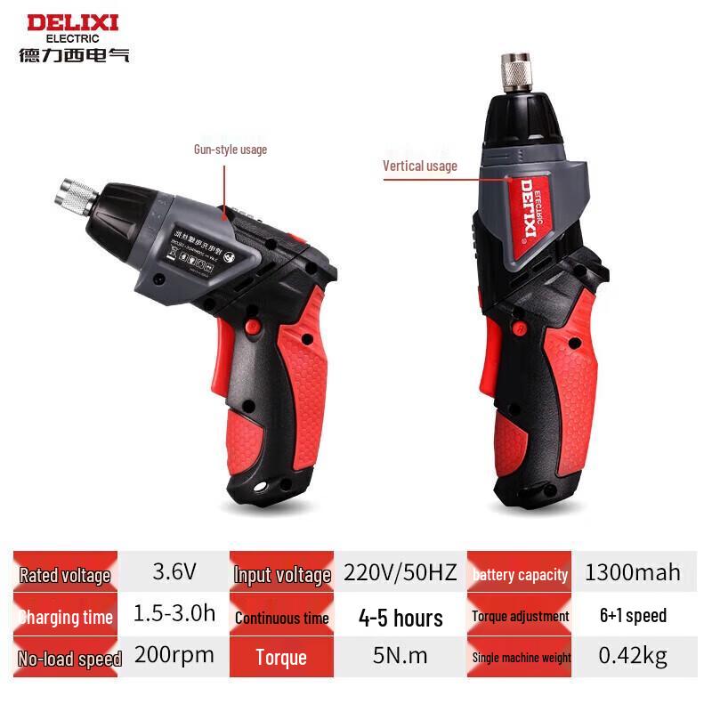 Delixi Cordless Electric Screwdriver CN plug (adapter included)
