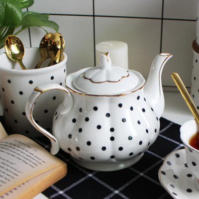 British Afternoon Tea Set Bone Porcelain Points Hand-painted Golden Teapot Creative Coffee Pot Simple Water Pot