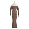 Women's One-Shoulder Off-the-Shoulder Fishtail Long Dress