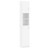 VidaXL Armoire de Salle de Bain, Meuble de Rangement avec Étagère, Armoire Haute de Toilette Maison Intérieur, Blanc Bois 802876