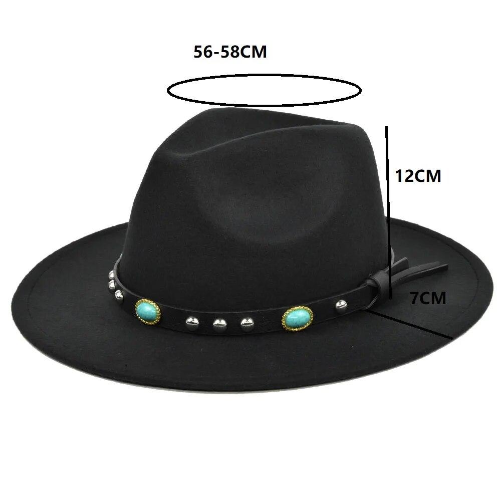 Fedoras Hat Winter Women Hats Men Felt Hat Belt Luxury Fashion Casual Wedding Decorate Men Women Jazz Cap Chapeau Femme Bonnet