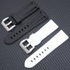 Soft AAA Fluororubber FKM Rubber Watchband Fit For Panerai Strap Accessories For PAM111/441/389 Watchbands 24mm Tang Pin Buckle