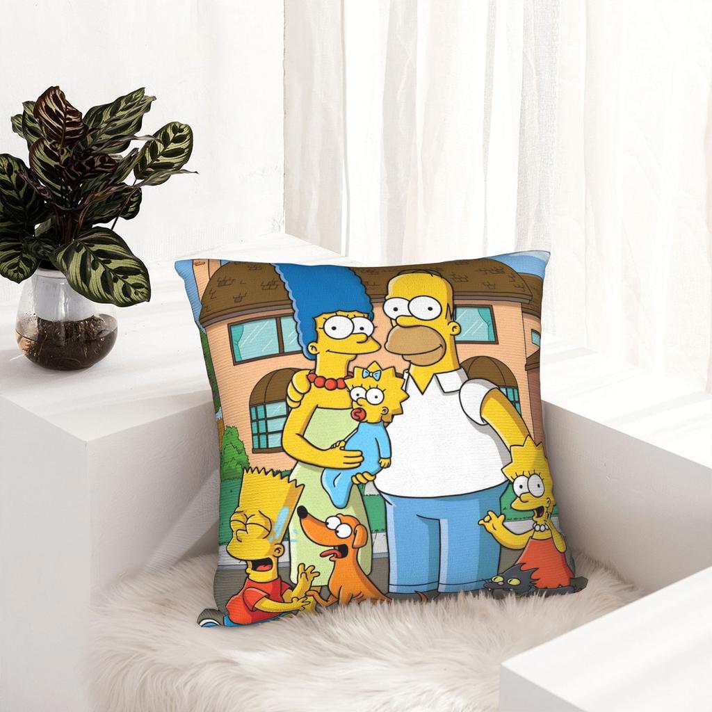 Decorative Pillowcases The S-Simpsons Stuff Sofa  Throw Pillow Case Cover Square Multi Size