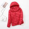 Womens Short Lightweight Down Jacket White Duck Warm Slim Fit Hooded Coat Casual Style