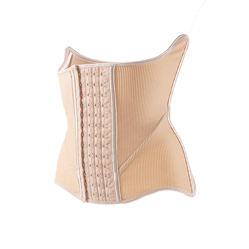 Luxurious Hourglass Waist Cincher: Abdominal Binder with Breast Support, 10 Steel Bones, 4 Rows, 13 Hooks for Postpartum Body Shaping.