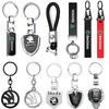 3D Metal/leather Car Logo Keychain Key Ring Pendant Accessories For Octavia Rapid Fabia Superb Kodiaq Karoq Kamiq Scala Kyvc74