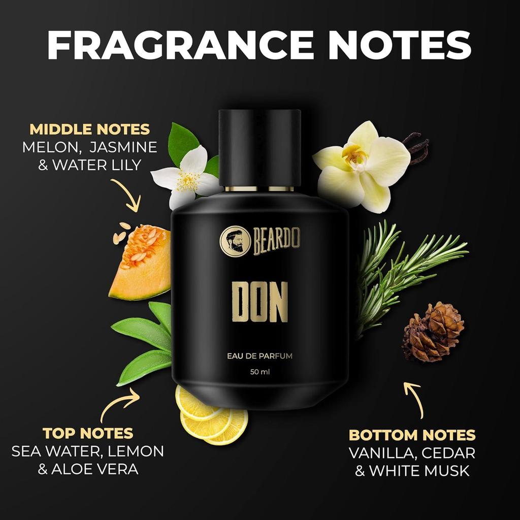 BEARDO Thug Life Edp Combo Don, Whiskey Smoke Bourbon, Mariner & Legend Perfume for Men (50mlx4)