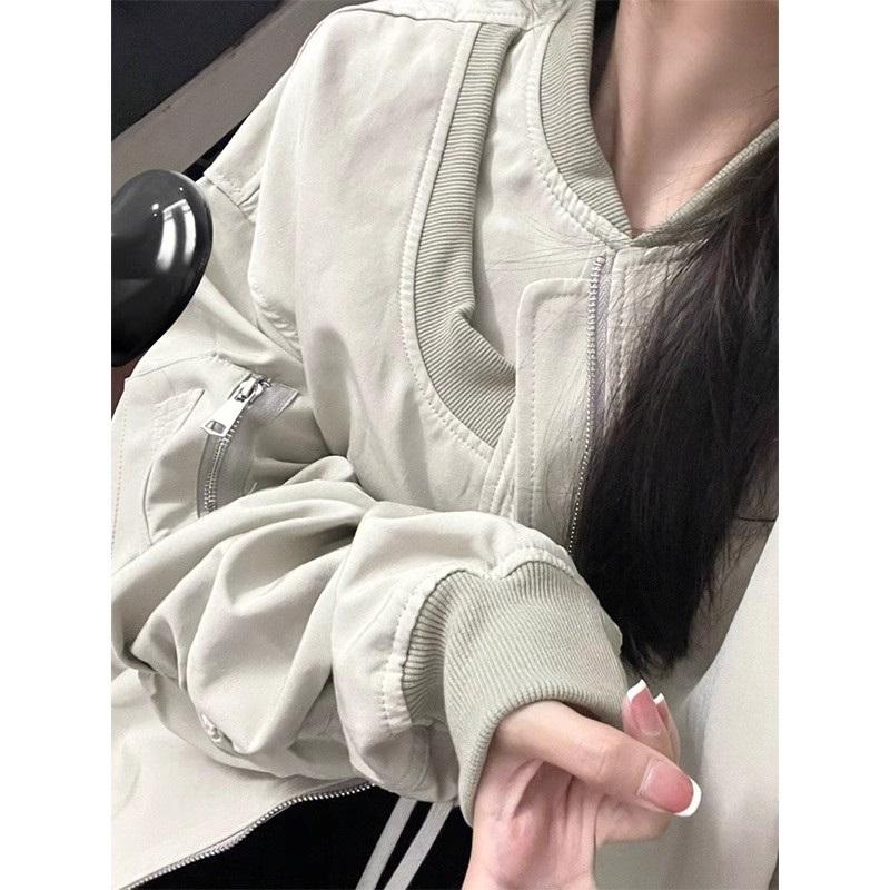 Autumn And Winter Flight Suit Jacket Jacket Women's Autumn And Winter American Design Sense Vintage High Street Baseball