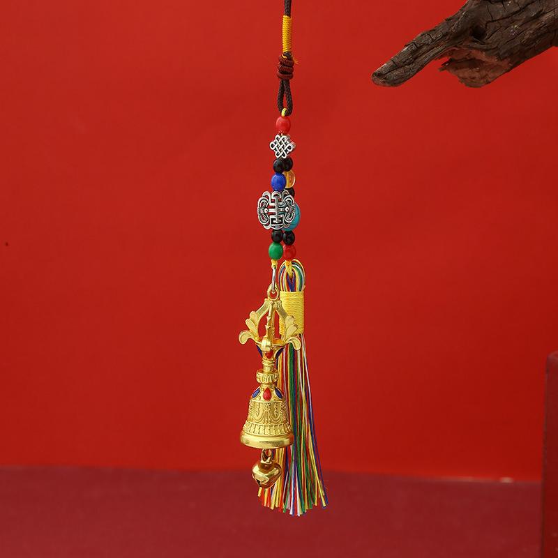 Ethnic Style Colorful Tassel Pendant Keychain Boho Handbag Charms Car Hanging Ornament for Girls Accessories