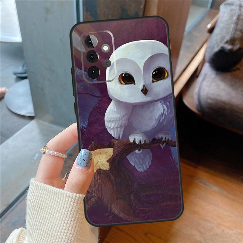 Cute Cartoon Owl Case For Samsung Galaxy A15 A52 A53 A33 A13 A34 A54 A14 A35 A55 A56 A36 A26 A16 A06 A22 A32