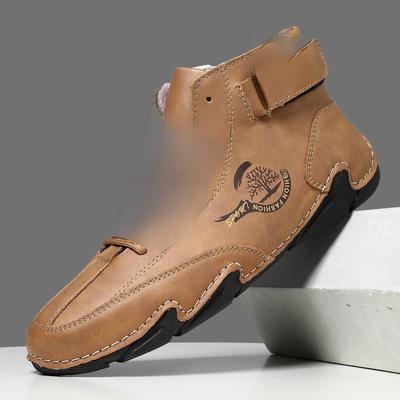 Herren Übergröße Plus Samt Martin Stiefel: Warme, lässige Outdoor-Schuhe für Herbst und Winter