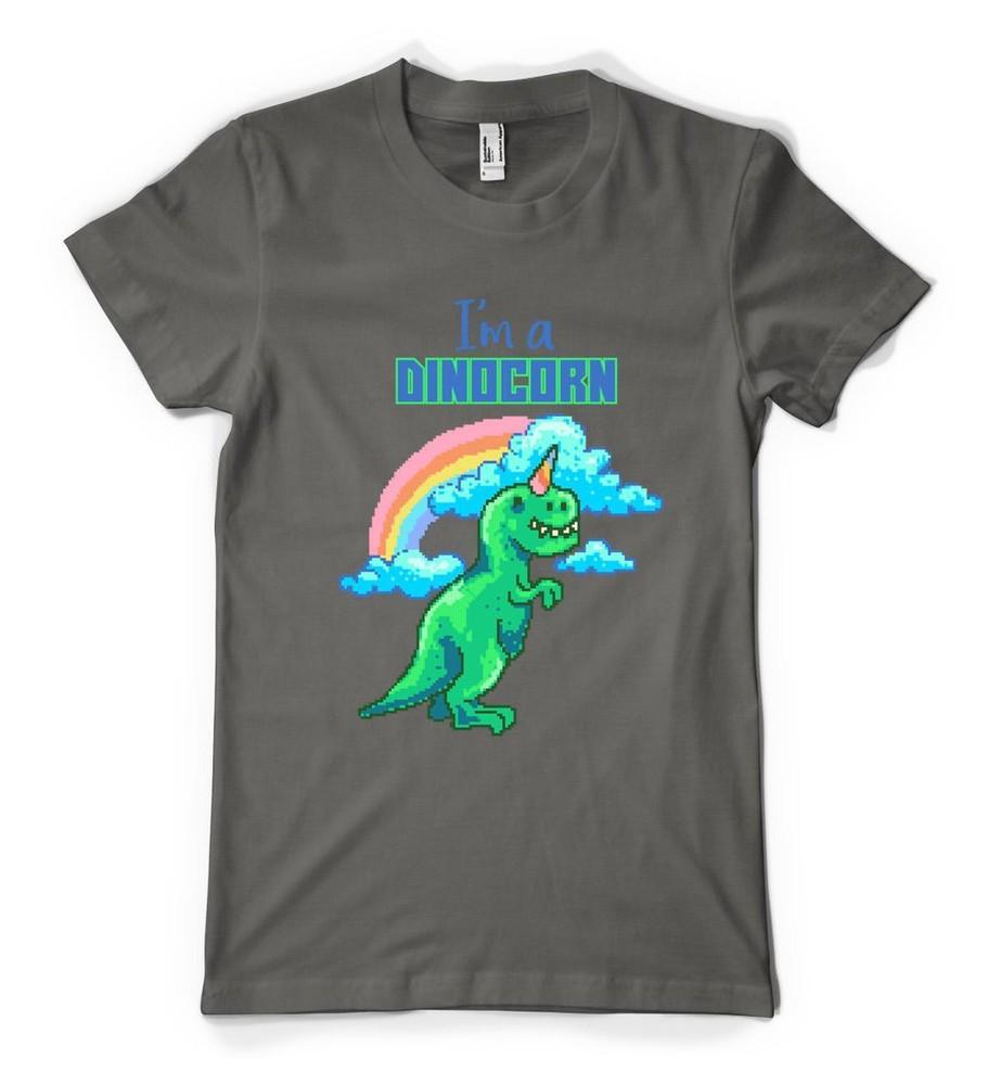

I m A Dinocorn Dinosaur Unicorn Rainbow Mashup Personalised Unisex Adult T Shirt L