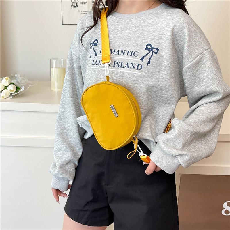 New large-capacity simple commuter casual solid color portable shoulder bag light cloth bag wide shoulder strap messenger bag women's bag