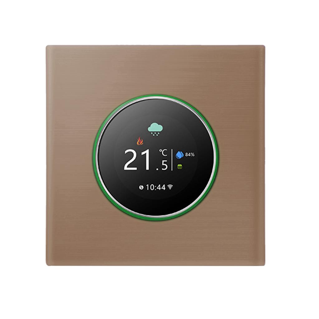 WiFi Smart Thermostat Color Screen Rotary Heating Thermostat with Backlight Temperature Sensor Time Temperature