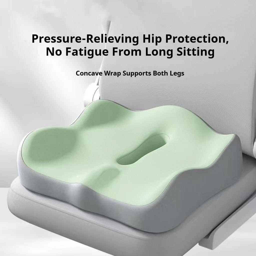 Ergonomic Memory Foam Seat Cushion Orthopedic Coccyx Tailbone Support Pillow Office Chair Driving Sciatica Back Pain Relief Pad