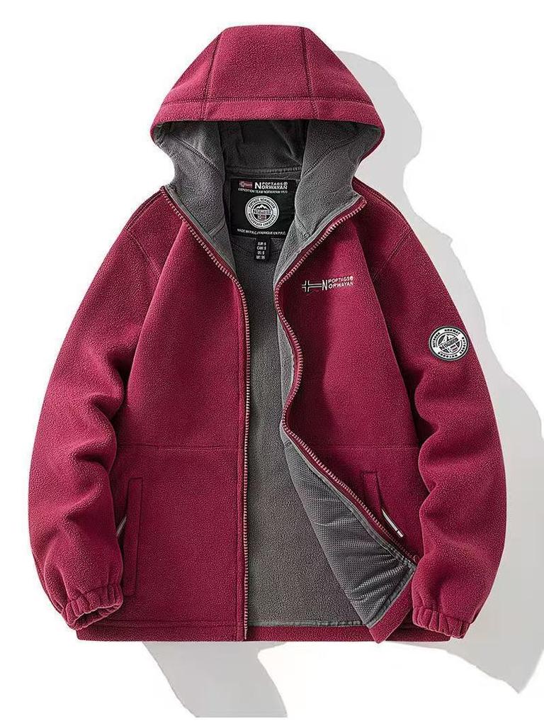 Norwegian Export! Plus-Size Cold-Proof Outdoor Fleece Jacket for Autumn and Winter
