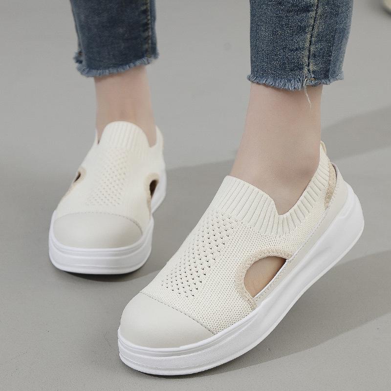 

Platform sandals women s summer hollowed out new breathable niche casual one-pedal muffin sports board shoes women s tide 36 фіолетовий