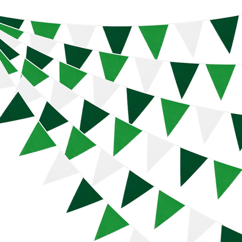 10 Meter Fabric Triangle Flag Garland with 36 Triangular Flags for Events Classroom Decoration and Festive Backgrounds