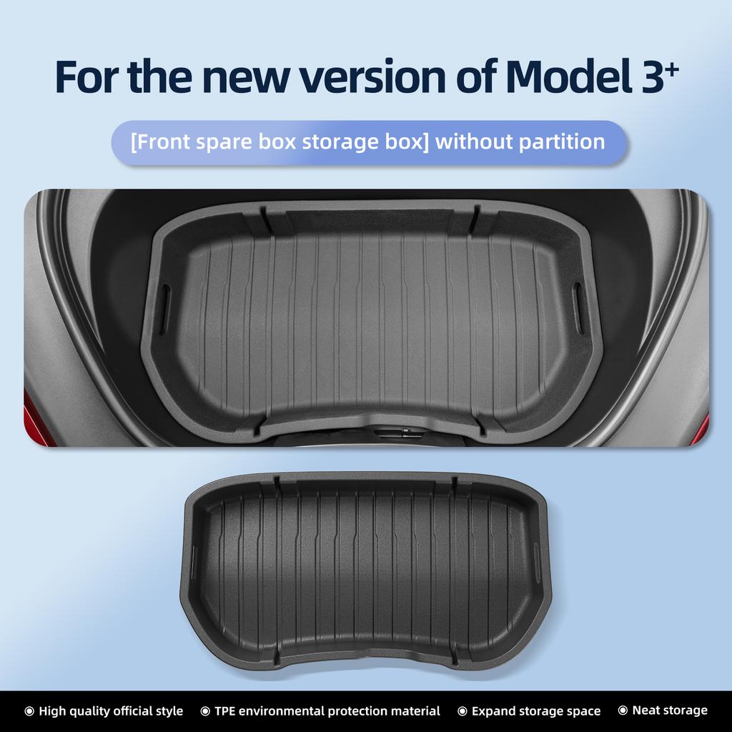 for Tesla Model 3 Highland 2025 2025 Front Trunk Storage Box Organizer Tray Mat Car Interior Accessories Rear Trunk Storage Case