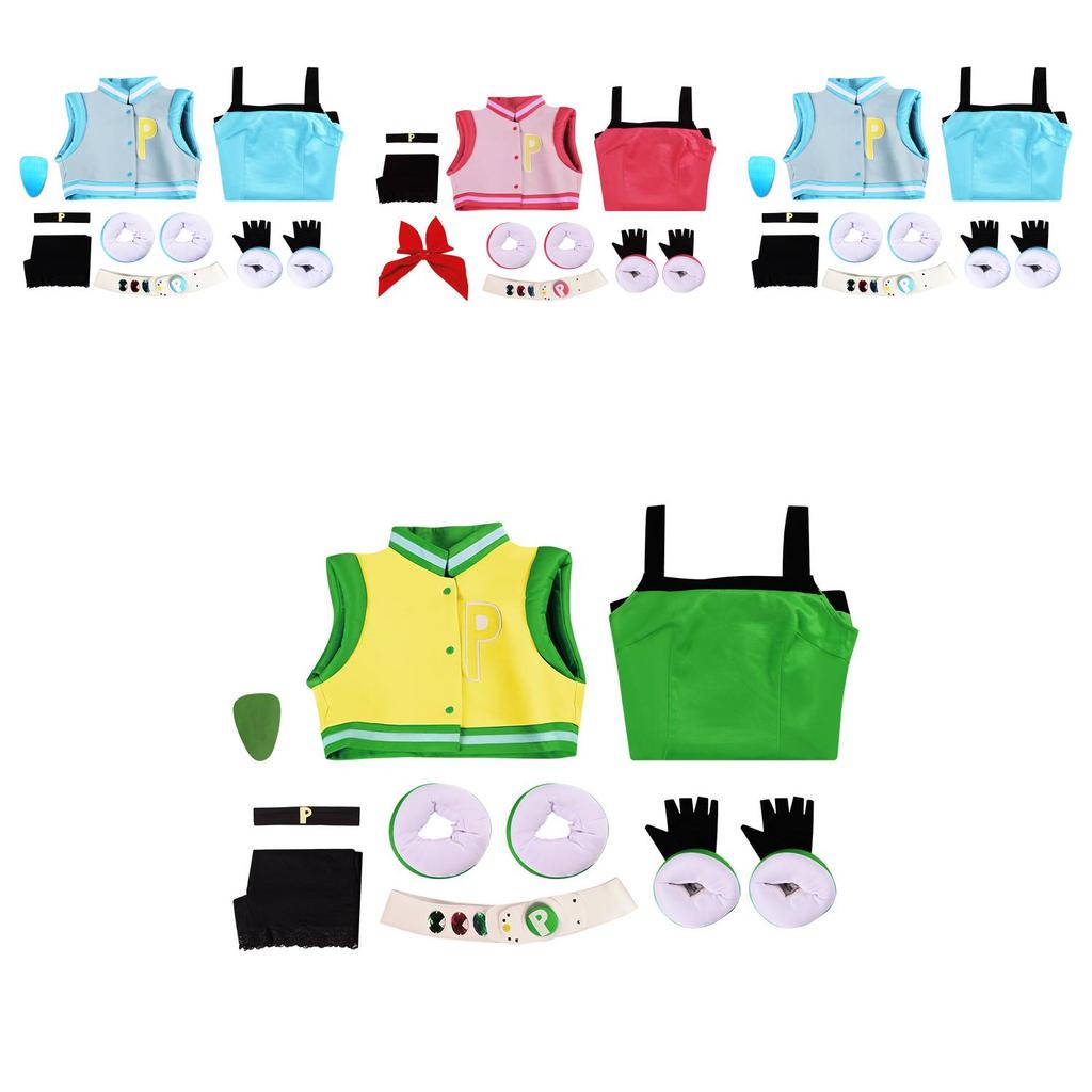 Colorful Polyester Powerpuff Girls Cosplay Costume Perfect For Halloween Or Stage Performances