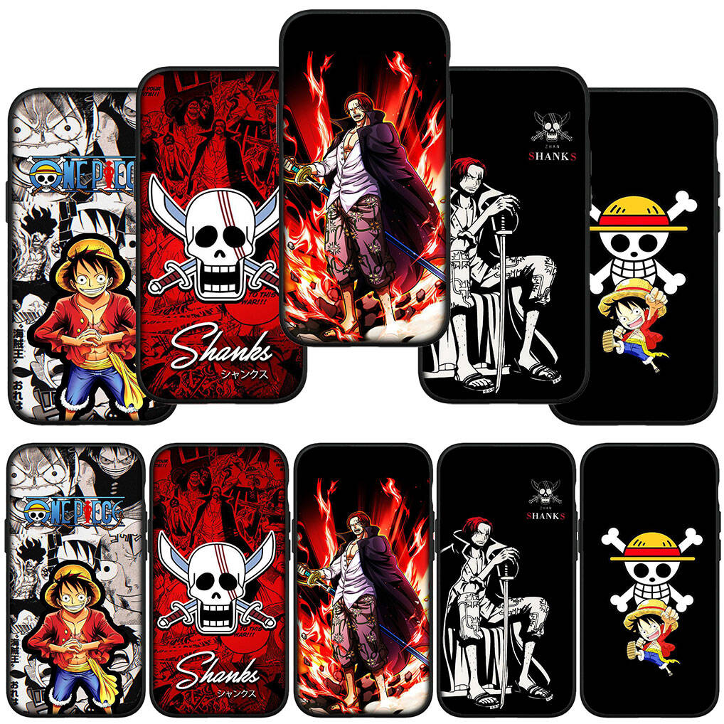 for Samsung Galaxy S25 S24 S23 iPhone 17 16 15 Xiaomi Redmi Note 14 13 12 Plus Pro Max A37 A57 Case Shanks Red Hair Luffy One Piece OPPO Huawei Cover