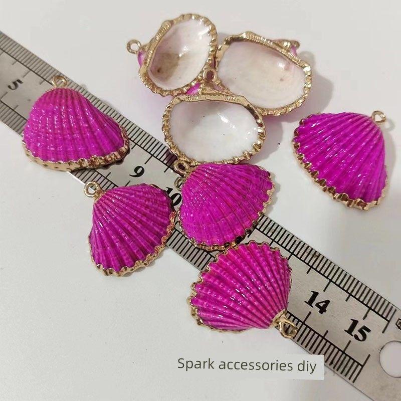 Conch Electroplating DIY Ornament Accessories Earrings Pendant Pendant Creative Handmade Natural Shell Scallop
