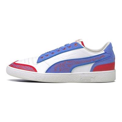 Ralph Sampson Mr Doodle Two-Layer Leather Synthetic Color Block Casual Low-Top Sneakers Unisex Sneakers White Blue Red 380539-01