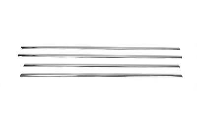Black Chrome Glass Lower Moldings (4 Pcs, Stainless Steel) for Volkswagen Golf 7/E-Golf