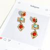 Vintage Zinc Alloy Retro Irregular Earrings - High-End Niche Design for Women