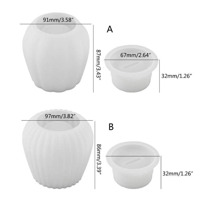 Striped Jar Candle Holder Resin Molds Tray Silicone Molds Resin Epoxy Ornaments Casting Mold for DIY Candlestick Jewelry