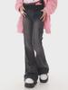2024 High-Waisted Butterfly Flared Jeans for Plus-Size Women