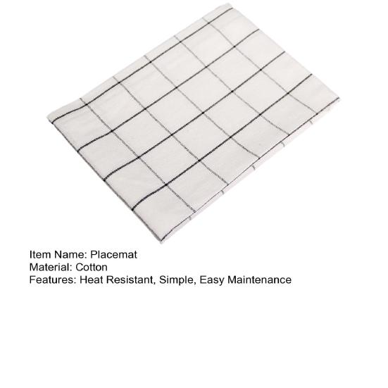 Heat Resistant Placemat Decorative Non-Slip Table Mat for Dining Table Washable Cotton Nordic Style Table Protector Mat Napkin Tea Towel