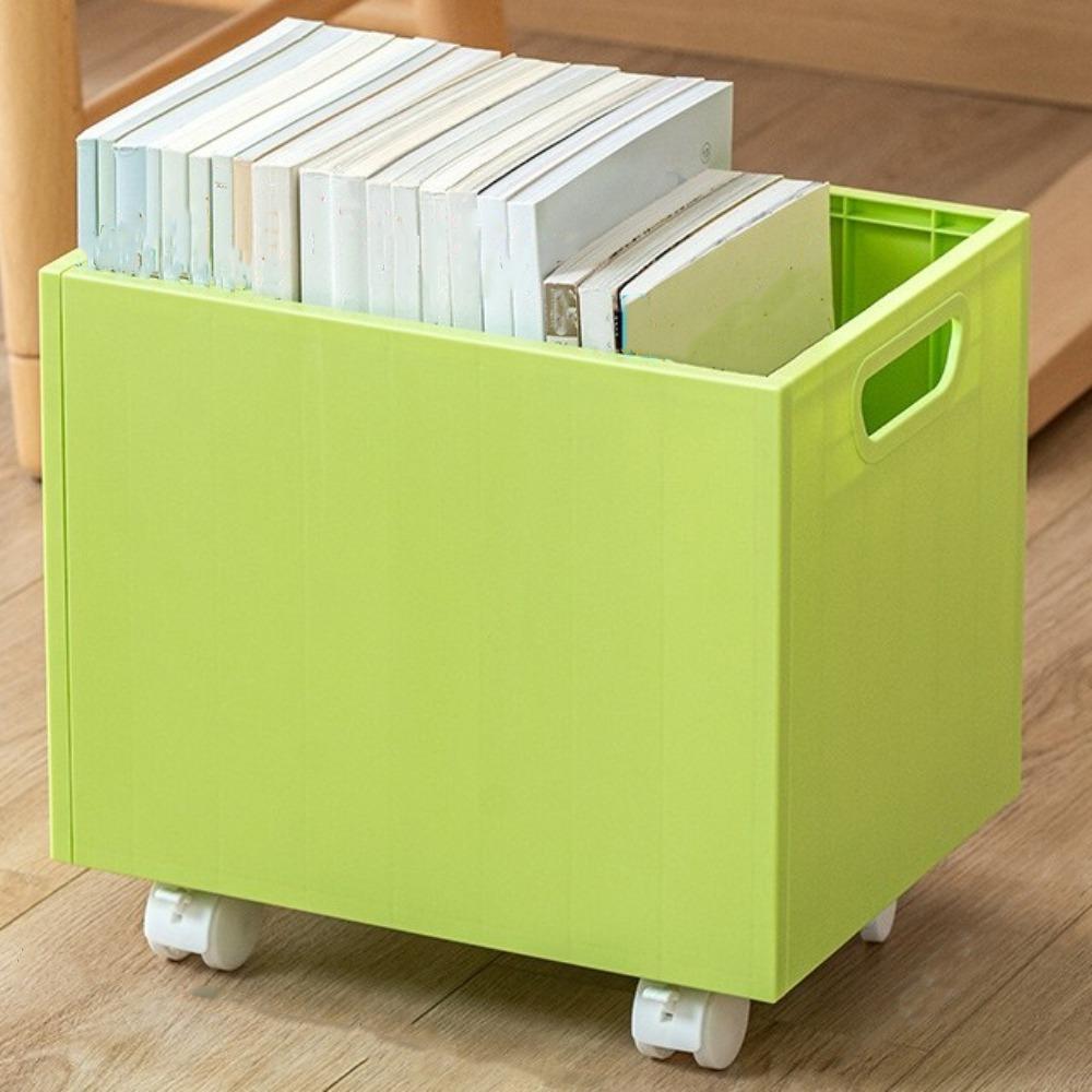 with Pulley Wheels Book Sorting Box Stackable Storage Organizer Clothes Storage Box  Student Desk