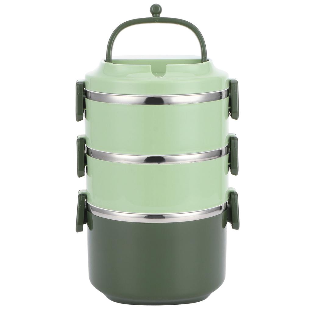 Isolerad matlåda Rostfri stål Bento-låda Bärbar matbehållare Köksredskap Tre lager/